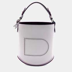 Pre Owned Delvaux Pink Leather Delvaux Pin Mini Bucket Bag