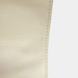 Pre Owned Delvaux Rumor White Leather Size MM