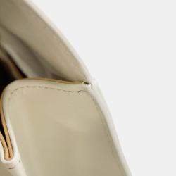 Pre Owned Delvaux Rumor White Leather Size MM