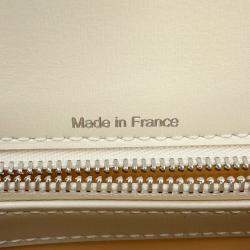 Pre Owned Delvaux Rumor White Leather Size MM