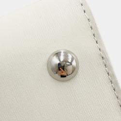 Pre Owned Delvaux Rumor White Leather Size MM