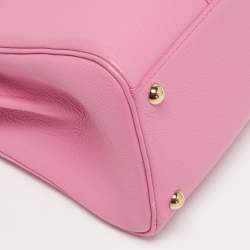 Pre Owned Delvaux Brillant Mini Pink Leather Top Handle Bag