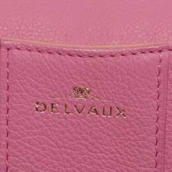 Pre Owned Delvaux Brillant Mini Pink Leather Top Handle Bag