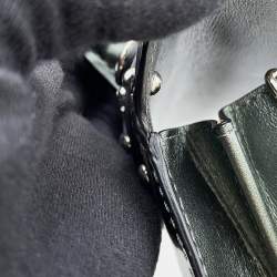 Pre Owned حقيبة ديلفو بريلون ميكرو جلد براءة رمادي درع حديدي