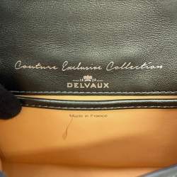 Pre Owned حقيبة ديلفو بريلون ميكرو جلد براءة رمادي درع حديدي