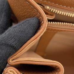 Pre Owned Delvaux Brillon Brown Leather Size Mm