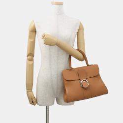 Pre Owned Delvaux Brillon Brown Leather Size Mm