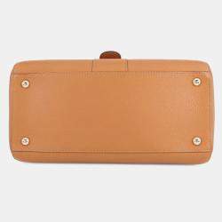 Pre Owned Delvaux Brillon Brown Leather Size Mm