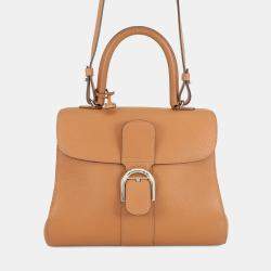 Pre Owned Delvaux Brillon Brown Leather Size Mm