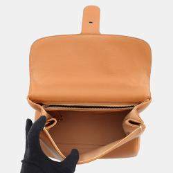 Pre Owned Delvaux Brillon Brown Leather Size Mm