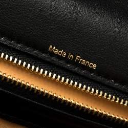 Pre Owned Delvaux Black Leather Tempete MM Top Handle Bag