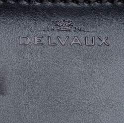 Delvaux Black Leather Mini Le Brillant Top Handle Bag