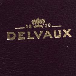 Delvaux Gold/Purple Leather Iron Shield Mini Madame Crossbody Bag 
