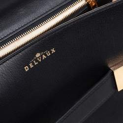 Delvaux Black/Red Leather Madame PM Shoulder Bag 
