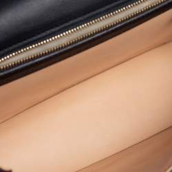 Delvaux Black/Red Leather Madame PM Shoulder Bag 