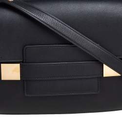 Delvaux Black/Red Leather Madame PM Shoulder Bag 