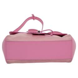 Devlaux Pink Leather Flap Shoulder Bag