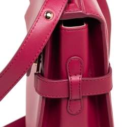 Delvaux Burgundy Leather Tempete MM Top Handle Bag                  