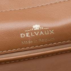 Pre Owned Delvaux Brown Alligator Mini Le Brillant Top Handle Bag