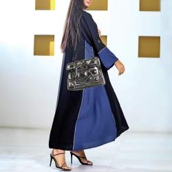 Delvaux Black/Clear Metal Embellished Vinyl Gladiator Tempete Top Handle Bag 