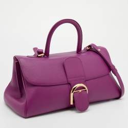 Delvaux Purple Leather Brillant East West Top Handle Bag