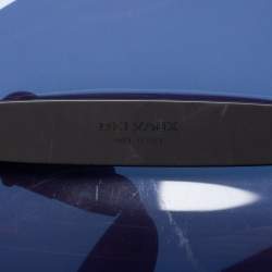 Pre Owned Delvaux Dark Blue Vinyl Dark Knight Tempete Top Handle Bag