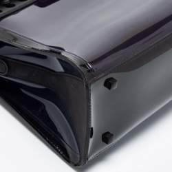 Pre Owned Delvaux Dark Blue Vinyl Dark Knight Tempete Top Handle Bag