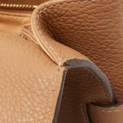 Delvaux Beige Leather Tempete GM Top Handle Bag                  