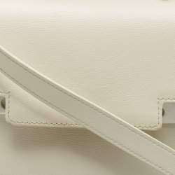 Delvaux White Leather Tempete MM Top Handle Bag                  