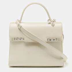Delvaux 'BRILLANT MINI' Ivory White SMOOTH BOX CALF LEATHER BAG