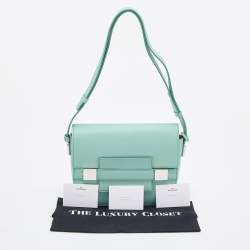 Delvaux Turquoise Leather Madame PM Shoulder Bag 