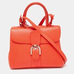 Tempête leather mini bag Delvaux Red in Leather - 16543095