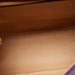 Pre Owned Delvaux Purple Leather Brillant MM Top Handle Bag