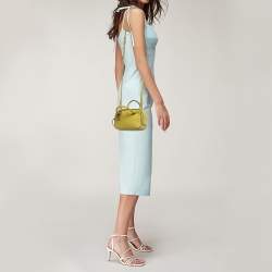 Delvaux Green Leather Nano Cool Box Shoulder Bag