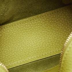 Delvaux Green Leather Nano Cool Box Shoulder Bag