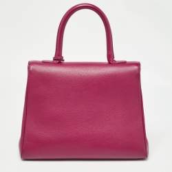 Delvaux Berry Leather Brillant Sellier MM Top Handle Bag