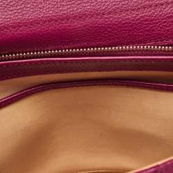 Delvaux Berry Leather Brillant Sellier MM Top Handle Bag