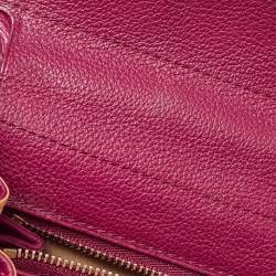Delvaux Berry Leather Brillant Sellier MM Top Handle Bag