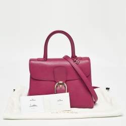Delvaux Berry Leather Brillant Sellier MM Top Handle Bag