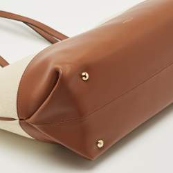 مملوكة مسبقًا DeMellier Brown/Natural Canvas and Leather The Tokyo Tote