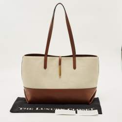 مملوكة مسبقًا DeMellier Brown/Natural Canvas and Leather The Tokyo Tote