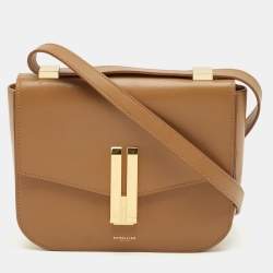 Pre Owned DeMellier Brown Leather Vancouver Shoulder Bag