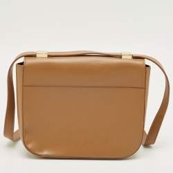 Pre Owned DeMellier Brown Leather Vancouver Shoulder Bag