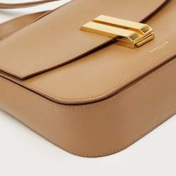 Pre Owned DeMellier Brown Leather Vancouver Shoulder Bag