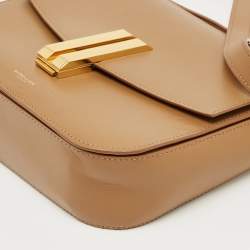 Pre Owned DeMellier Brown Leather Vancouver Shoulder Bag