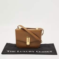 Pre Owned DeMellier Brown Leather Vancouver Shoulder Bag