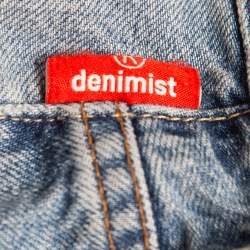 Denimist Blue Distressed Denim Nic High-Rise Shorts S