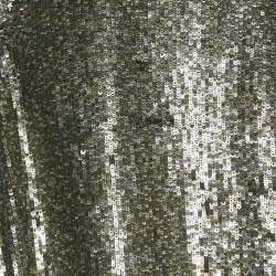 Pre Owned Derek Lam Metallic Sequin Embellished Silk Bolero M