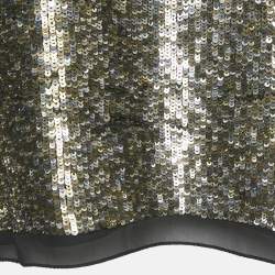 Pre Owned Derek Lam Metallic Sequin Embellished Silk Bolero M