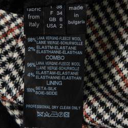 Derek Lam Houndstooth Bodice Colorblock Sleeveless Wool Dress S